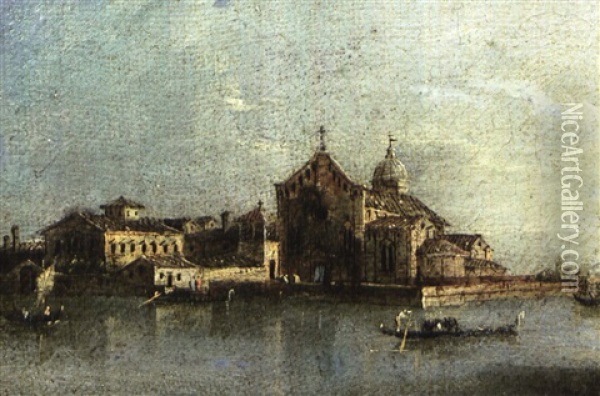 Sant' Elena (+ San Spirito; Pair) Oil Painting - Giacomo Guardi