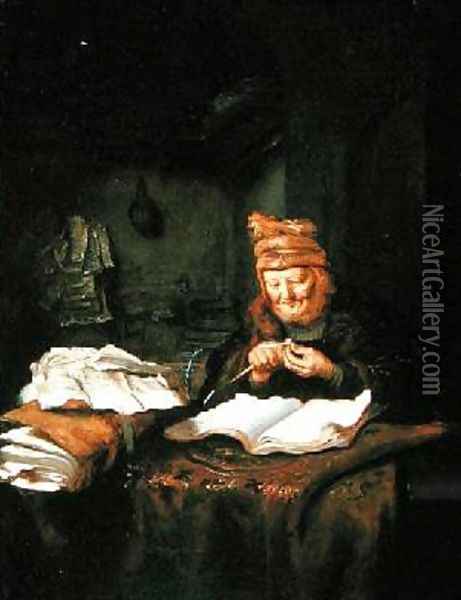 The Old Philosopher Oil Painting - Salomon Koninck