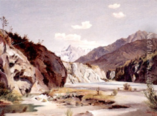 Sommertag In Den Alpen Oil Painting - Karl Franz Emanuel Haunold