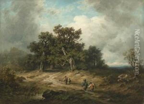 Heimkehr Von Der Jagd. Oil Painting - August Seidel