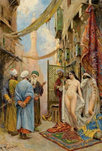 The Slave Market Oil Painting - Fabbio Fabbi