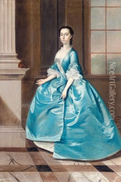 Portrait Of Betty Goodall, Mrs. William Player Oil Painting - Thomas Bardwell