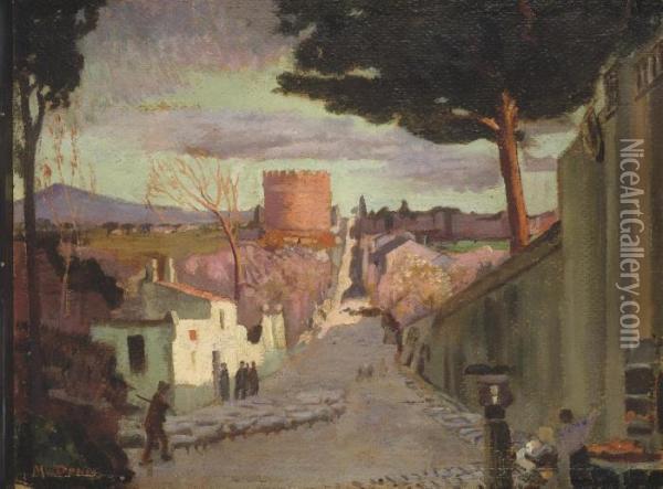 La Voie Appienne, Petite Version Oil Painting - Maurice Denis