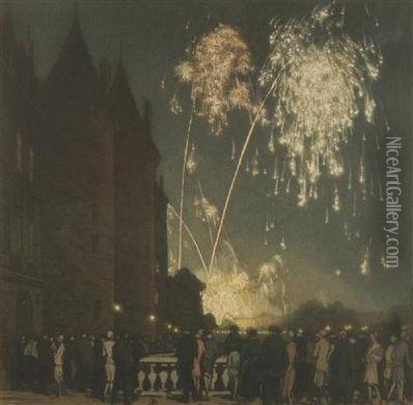 Fireworks Oil Painting - Tavik Frantisek Simon