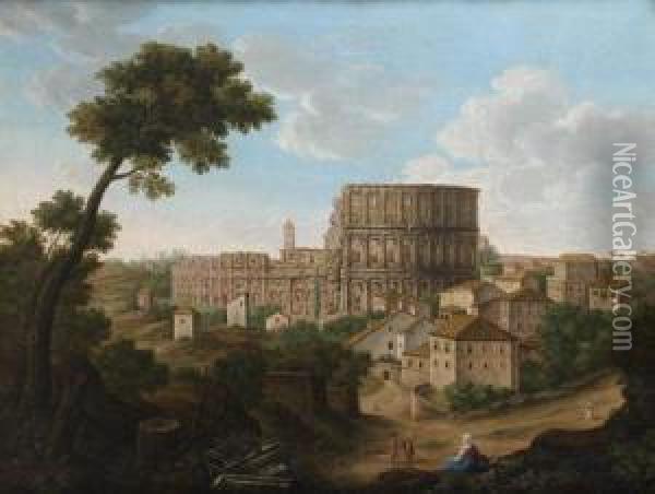 Vue Du Colisee Oil Painting - Giacomo Van Lint