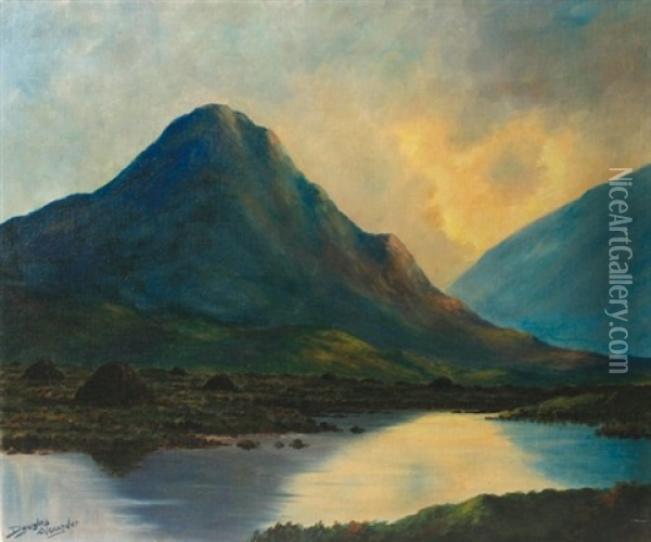 Connemara Sunset Oil Painting - Douglas Alexander