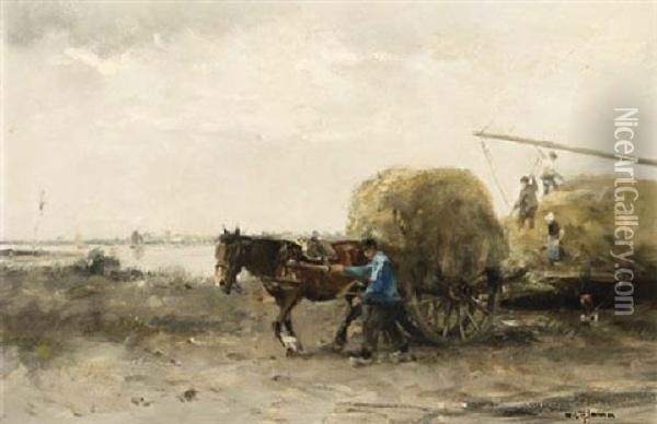 The Harvest Oil Painting - Willem George Frederik Jansen