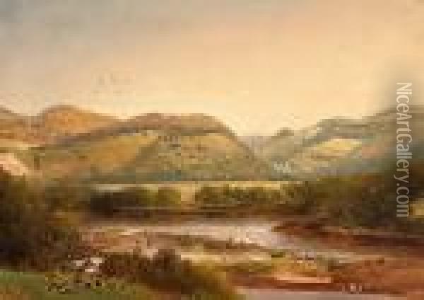 View On The Upper Delaware Oil Painting - Norton Bush