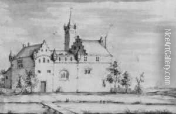 Eine Burganlage Oil Painting - Jacobus Stellingwerf