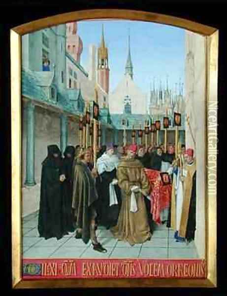 Service for the Dead Oil Painting - Jean Fouquet
