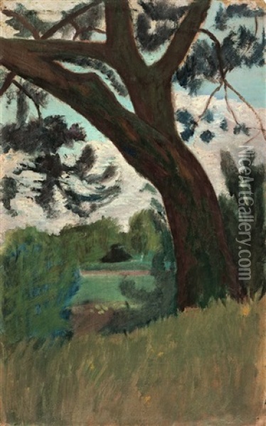 Landschaft Mit Fohre Oil Painting - Paula Modersohn-Becker