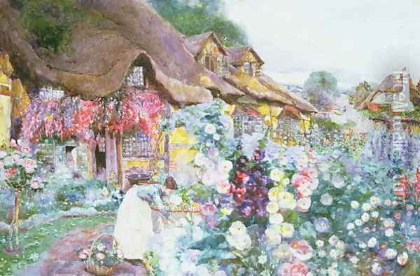 The Cottage Garden Oil Painting - David Woodlock