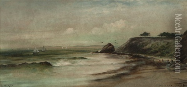 Castle Rock, Santa Barbara Oil Painting - John Sykes