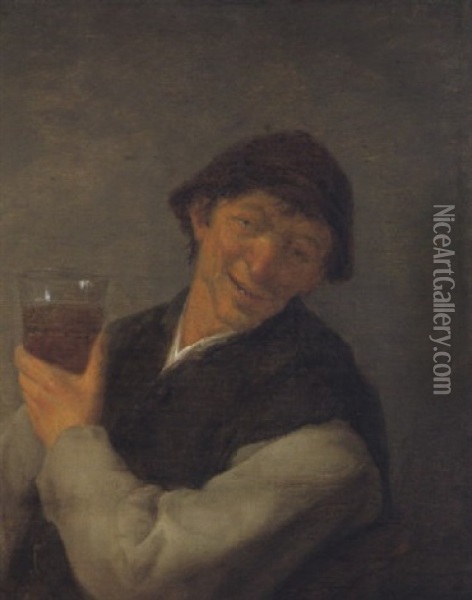 Trinkender Bauer Oil Painting - Adriaen Jansz van Ostade