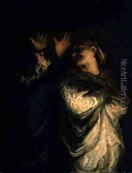 Un Scapin Oil Painting - Honore Daumier