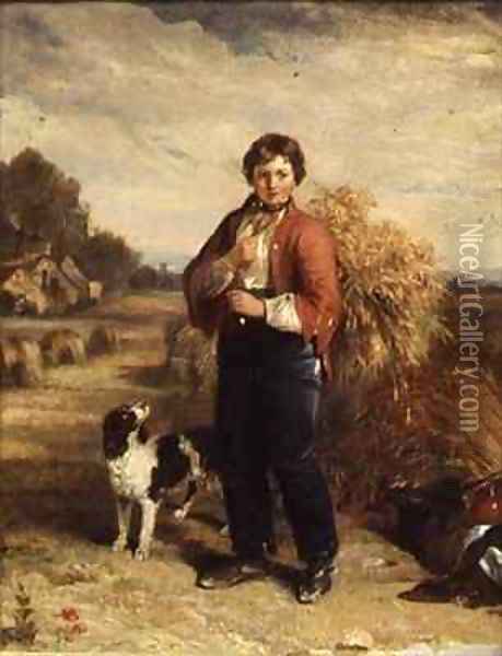 Gleaners Return Oil Painting - Edmund Bristow