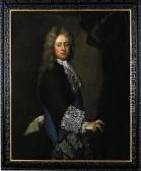 Portrait Of A Knight Of The Garter Oil Painting - Michael Dahl