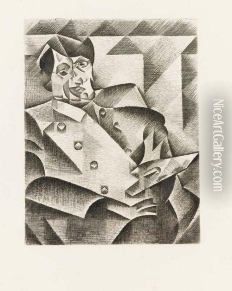 Ritratto Di Picasso Oil Painting - Juan Gris