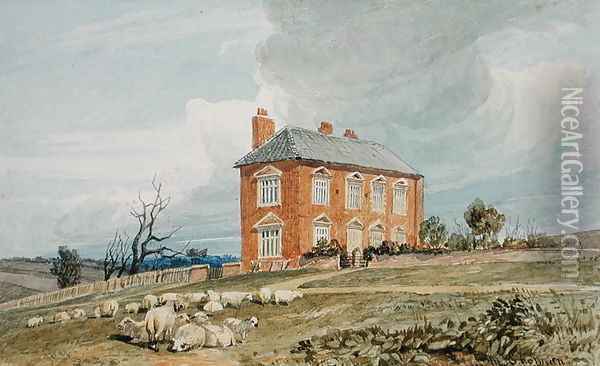 Irmingland Hall Norfolk Oil Painting - Miles Edmund Cotman