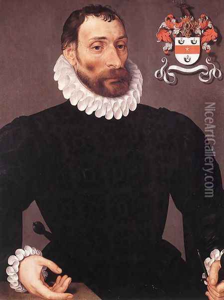Portrait of Jan Wyts 1570-75 Oil Painting - Pieter Pourbus