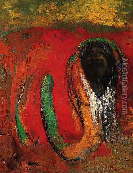 Oannès (Christ et Serpent) Oil Painting - Odilon Redon
