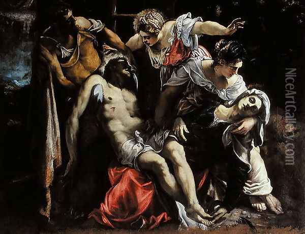 Deposition from the Cross Oil Painting - Jacopo Tintoretto (Robusti)
