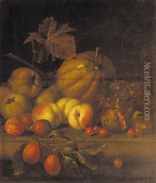 A melon Oil Painting - Charles James Lewis