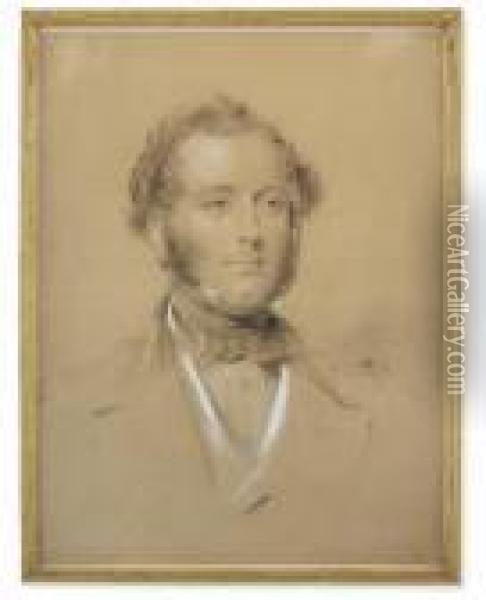 Portrait Of Gentleman Oil Painting - George Richmond
