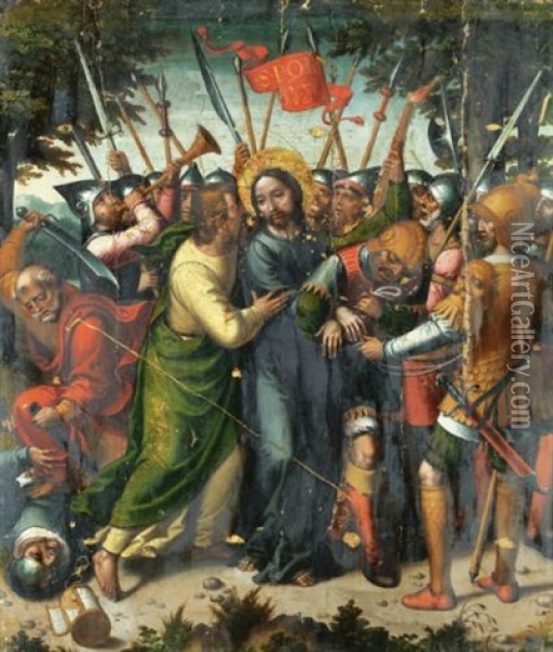 The Arrest Of Christ Oil Painting - Juan Correa de Vivar