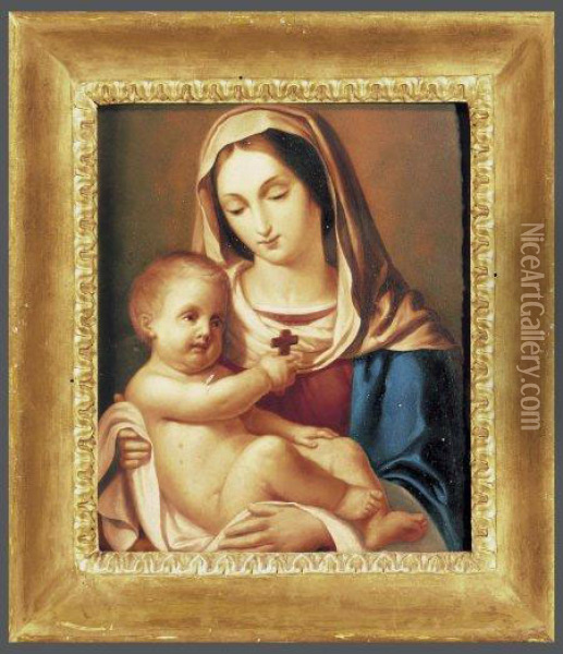 Madonna Con Bambino Oil Painting - Johann Nepomuk della Croce