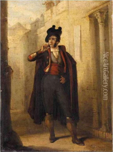 El Cazador, El Dandy, Unamujer Rezando: Un Grupo De Tres Obras Oil Painting - Joaquin Dominguez Becquer