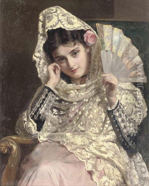 Feliciana Oil Painting - John Bagnold Burgess