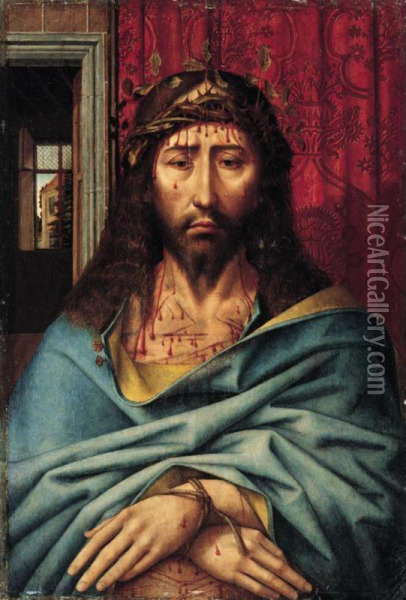 Christ As The Man Of Sorrows Oil Painting - Colijn de Coter
