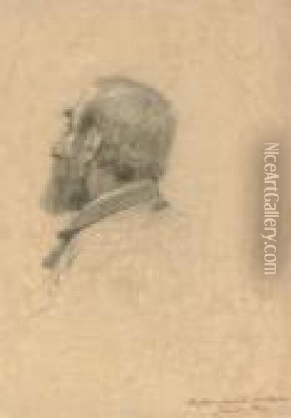 Bartiger Mann Im Profil Nach Links Oil Painting - Gustav Klimt