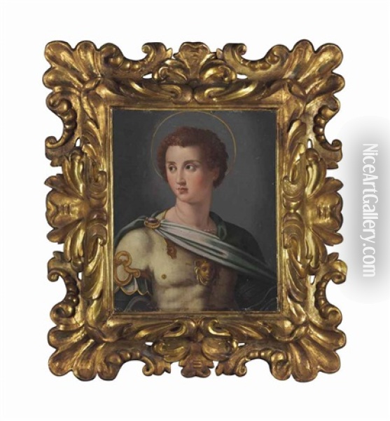Saint Michael Oil Painting - Alessandro di Cristofano Allori