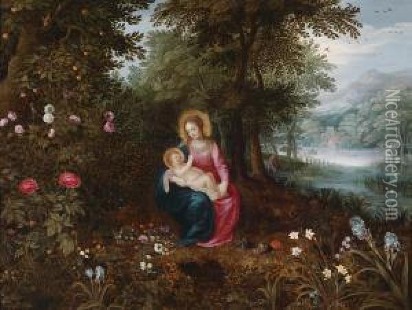 Rest On Theflight Into Egypt Oil Painting - Jan Brueghel the Younger