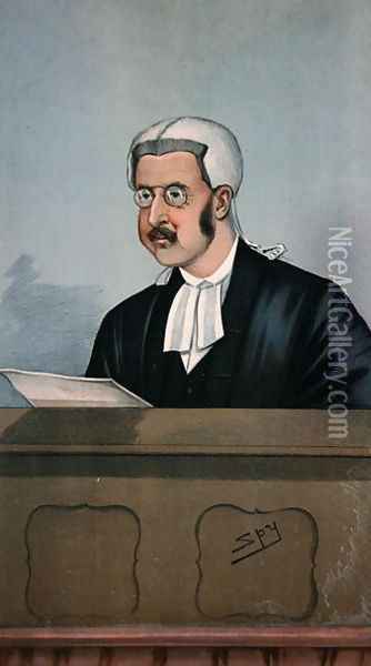 A Judicial Churchman, from Vanity Fair, 24th November 1898 Oil Painting - Leslie Mathew Ward
