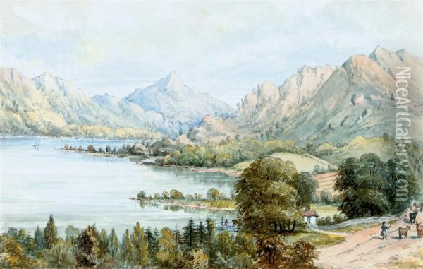 Inverarnon, Loch Lomond Oil Painting - Harriet Davison Drummond Cooper
