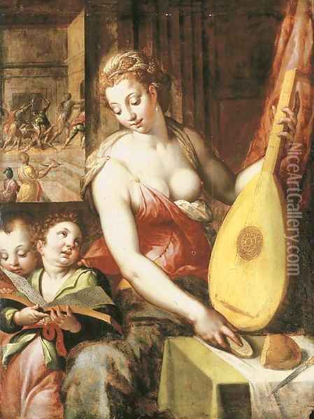 An Allegory of Music Oil Painting - Jacob De Backer