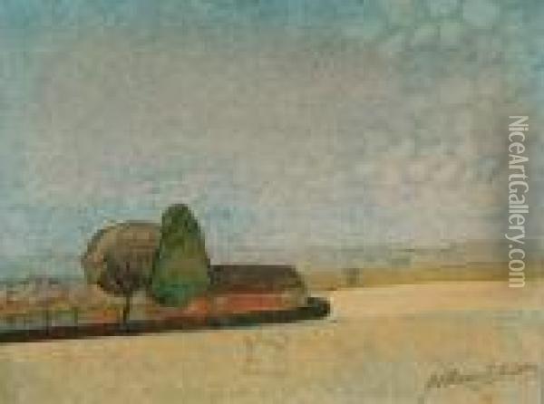 Landschap Te Tiegem Oil Painting - Valerius De Saedeleer
