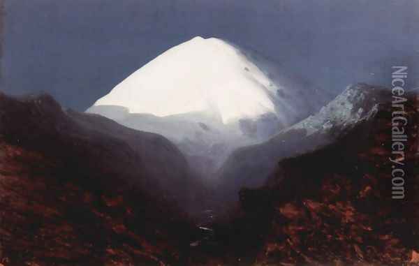 Elbrus, 1890-1895 Oil Painting - Arkhip Ivanovich Kuindzhi