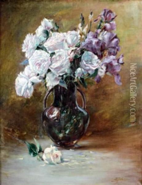 Bouquet Defleurs Oil Painting - Charles Frederic Jung