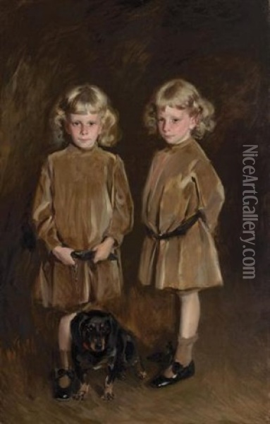 The Twins Oil Painting - Irving Ramsey Wiles