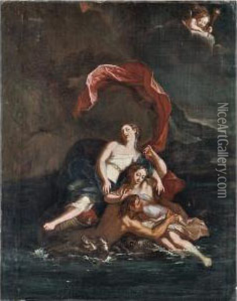 Due Naiadi E Ila Oil Painting - Michele Da Parma (see Rocca)