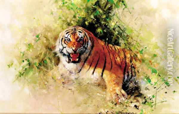 Study for 'Tiger Fire' Oil Painting - Thomas Hosmer Shepherd
