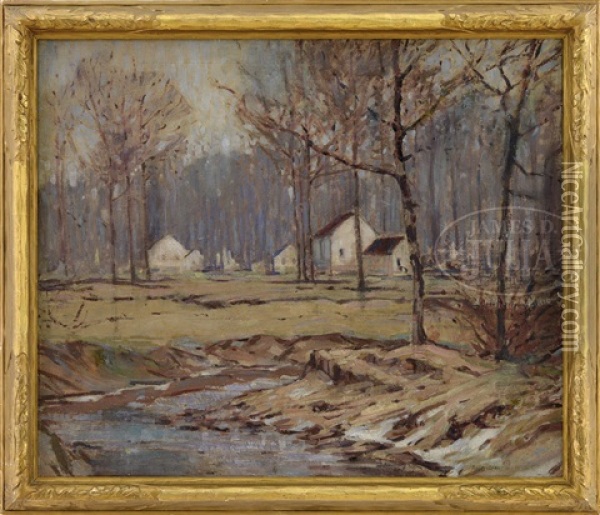 Winter Thaw Oil Painting - Robert Spencer
