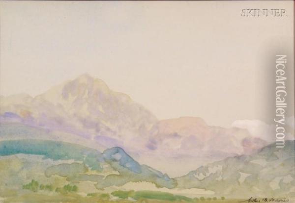 Mountain View Oil Painting - Arthur Bowen Davies