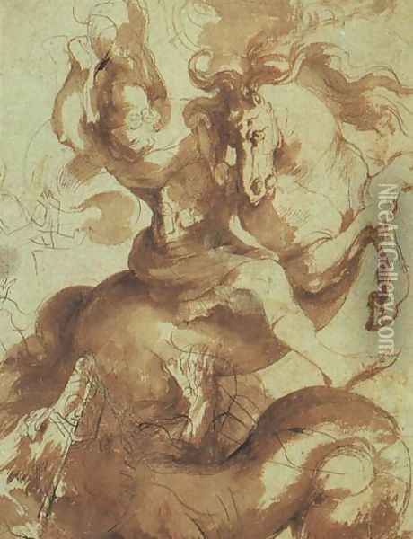 St. George Slaying the Dragon Oil Painting - Peter Paul Rubens