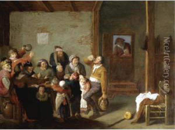 The King Drinks Oil Painting - Pieter de Bloot