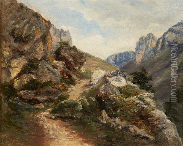 Chemin De Montagne Oil Painting - Andre Giroux